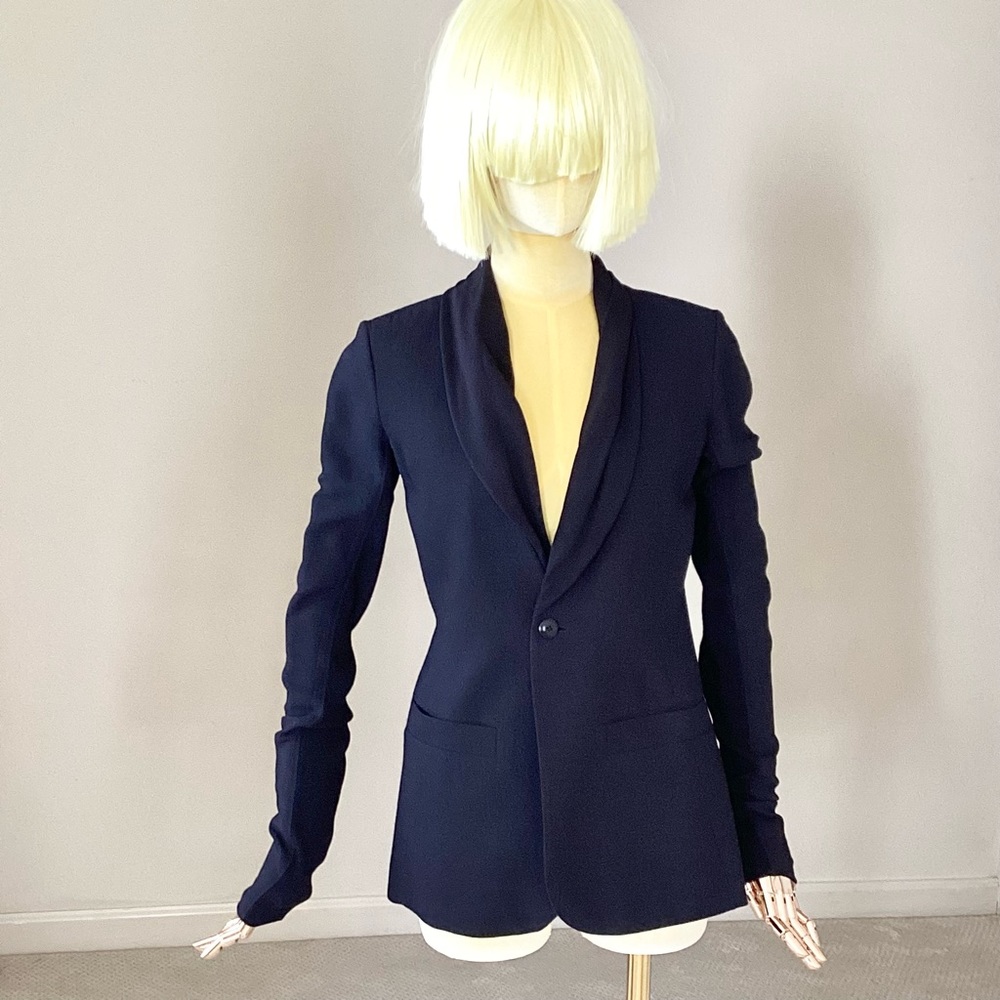 Rick Owens Black Shawl Collar Blazer SZ XS - Picture 1 of 5